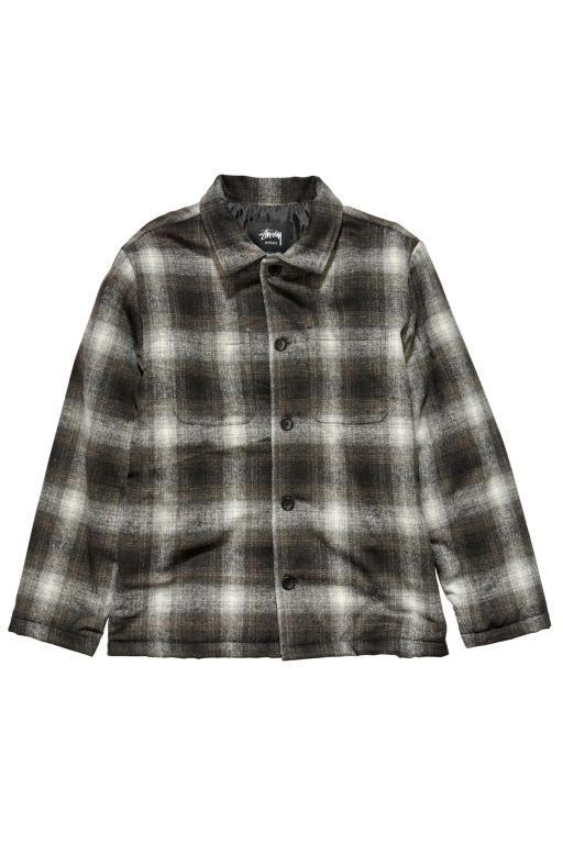 Stussy Mens Check Jackets Black - WFACU3576